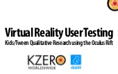 Virtual Reality Kids User Testing