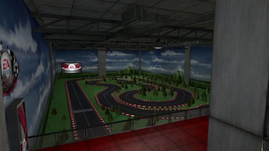 La piste de kart du comlpexe EA Sports dans Home