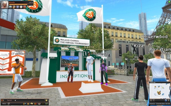 Le village de Rolland Garros dans Empire of Sports