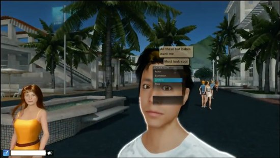 L'interface minimaliste de Blue Mars