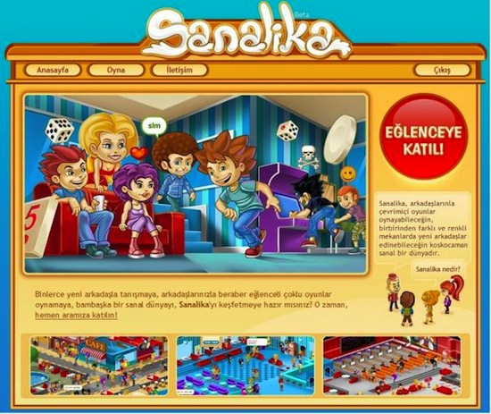 La page d'accueilde Sanalika