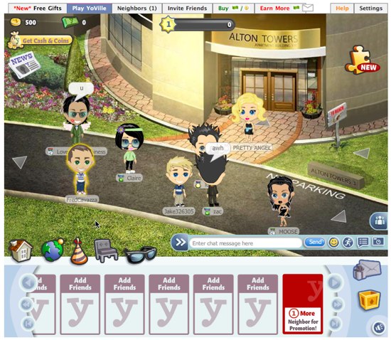YoVille, l'univers virtuel de Zynga