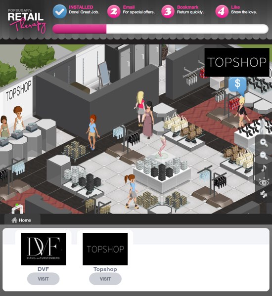 La boutique de TopShop dans Retail Therapy