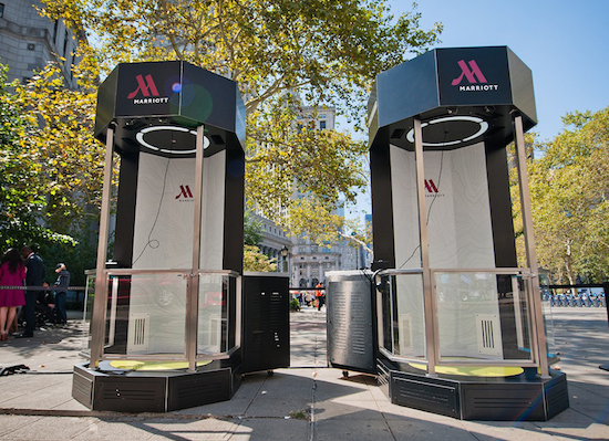 La campagne de promotion de la chapine d'hôtel Mariott